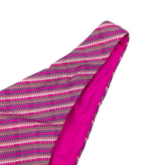 L*Space Women’s Cabana Bikini Bottom Bitsy Cut Multicolor Striped Size XL New - Picture 3 of 10